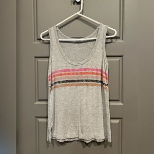 Allison Joy gray tank top with stripes